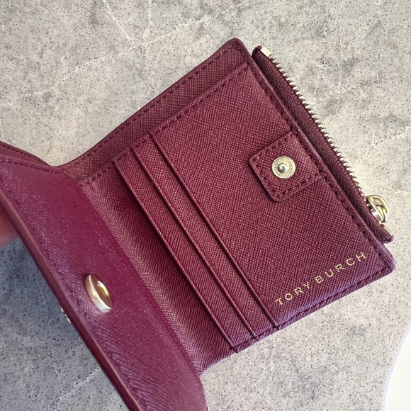 Tory Burch Burgundy Wallet - Picture 2 of 3
